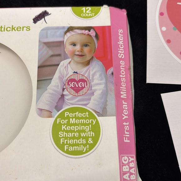 ABG Baby First Year Milestone Stickers 12 Count Infant Girls Precious Memories - Picture 9 of 16